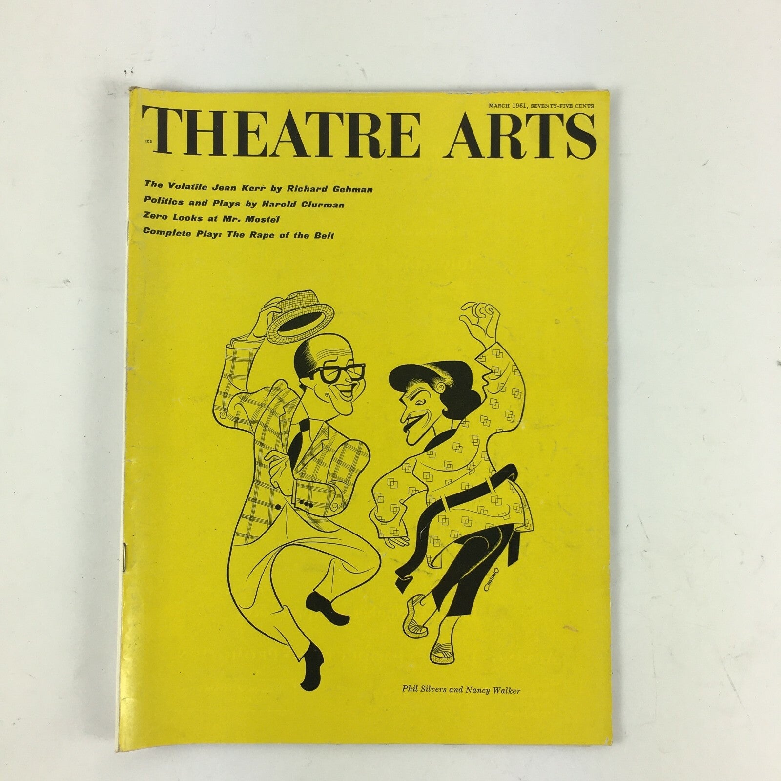 March 1961 Theatre Arts Magazine Phil Silvers and Nancy Walker Mr.Mostel