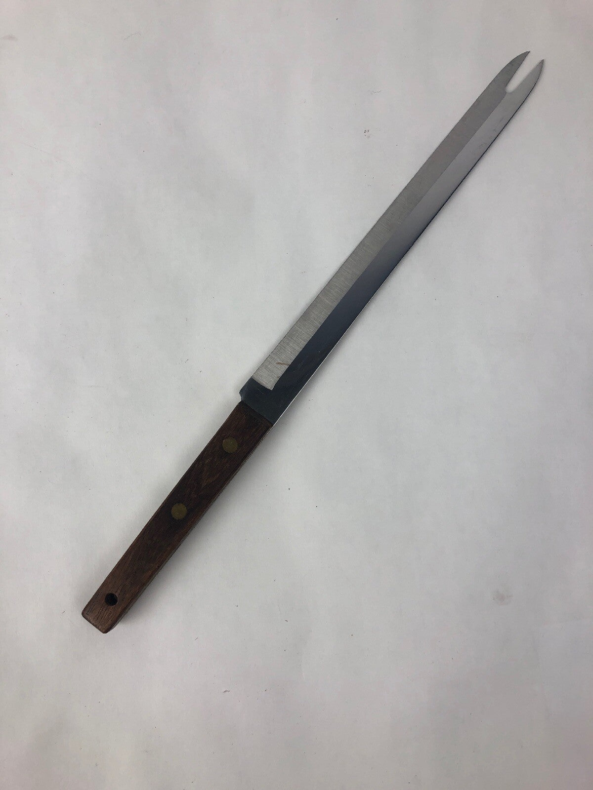 VERNCO Forked Tip Carving Knife / Serving Knife w/ 8” Blade ~ JAPAN