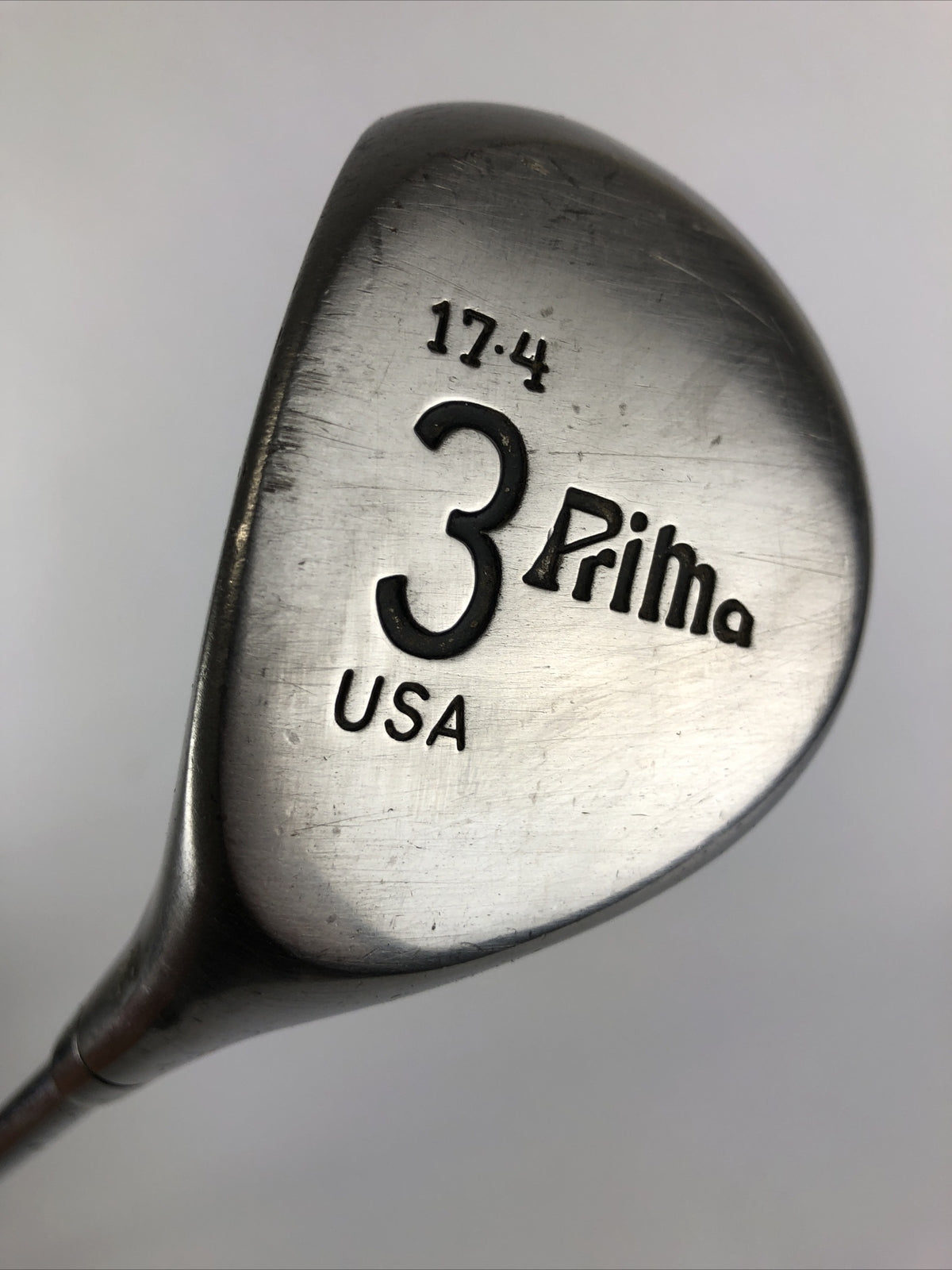 Vintage Prima 3 Fairway Wood 17-4 Stiff Flex Steel Shaft Left Handed OG Grip