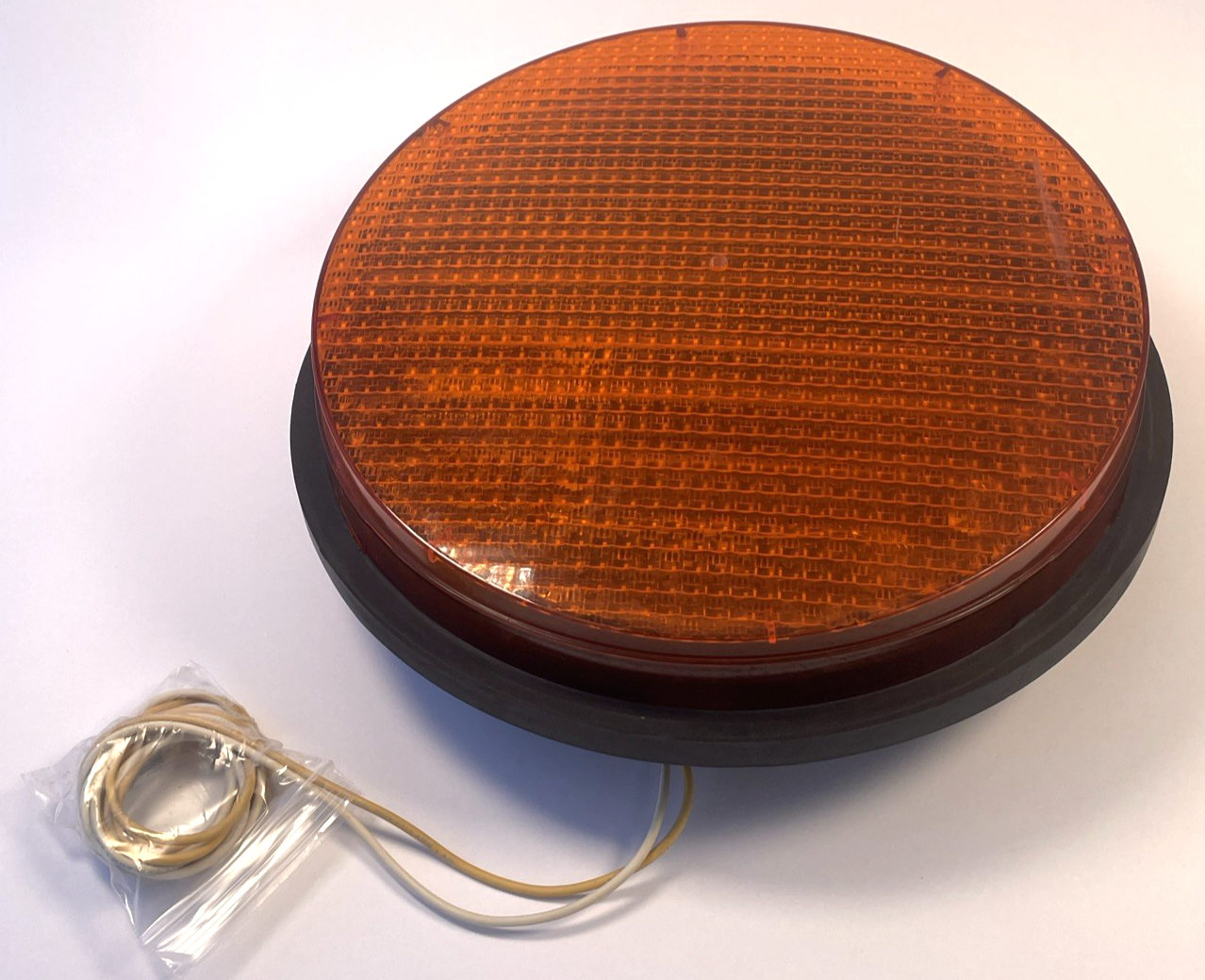 General Electric GE Yellow LED Traffic Light Signal Lens 120V Model DR6 12"
