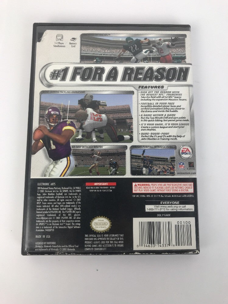Madden NFL 2002 Nintendo GameCube 2001 Football Video Game E-Everyone