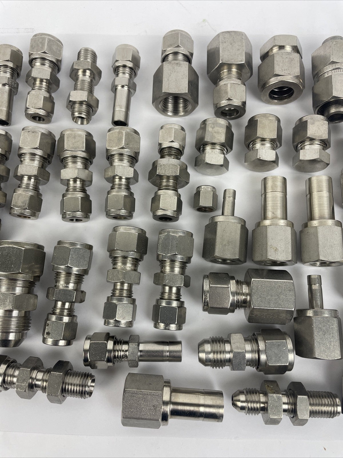 Large Lot Of SWAGELOK CAJON GYROLOK SS Stainless Hydraulic Fittings Asst. Sizes