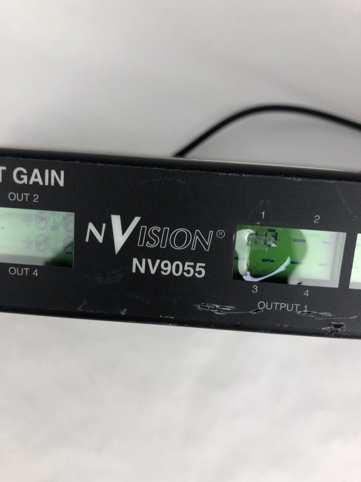 NVision NV9055 Audio Control Panel w/4 Green Audio Connectors * Fast Shipping