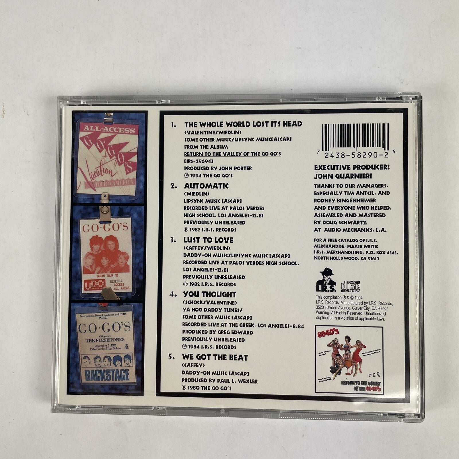 GO-GO'S - The Whole World Lost Its Head CD 1994 #16