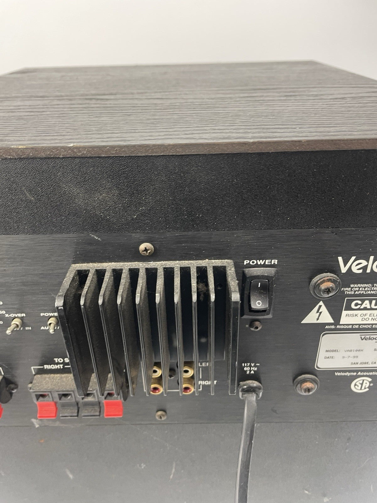 Velodyne VA 8100x Subwoofer VA Series 8" W/ 10" Passive Radiator