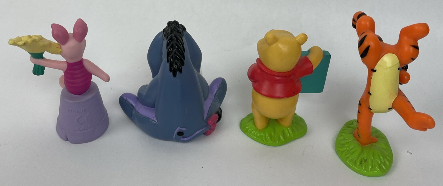 Winnie The Pooh Mini Small Figures Piglet, Tigger, Eeyore Lot Of 4 Topper
