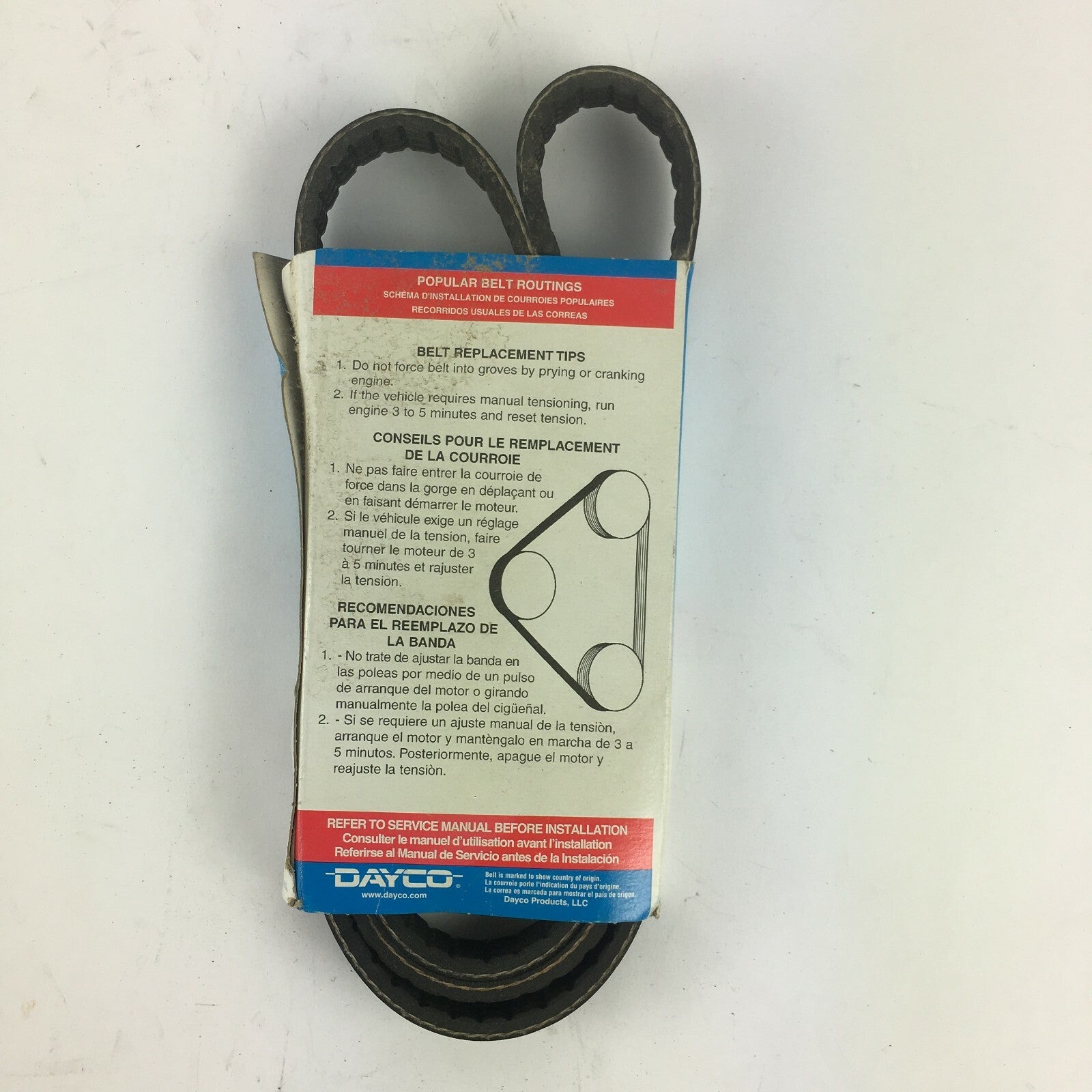 Genuine Dayco Poly Rib Automotive Tensioner Belt 5040550-4PK1395 A5