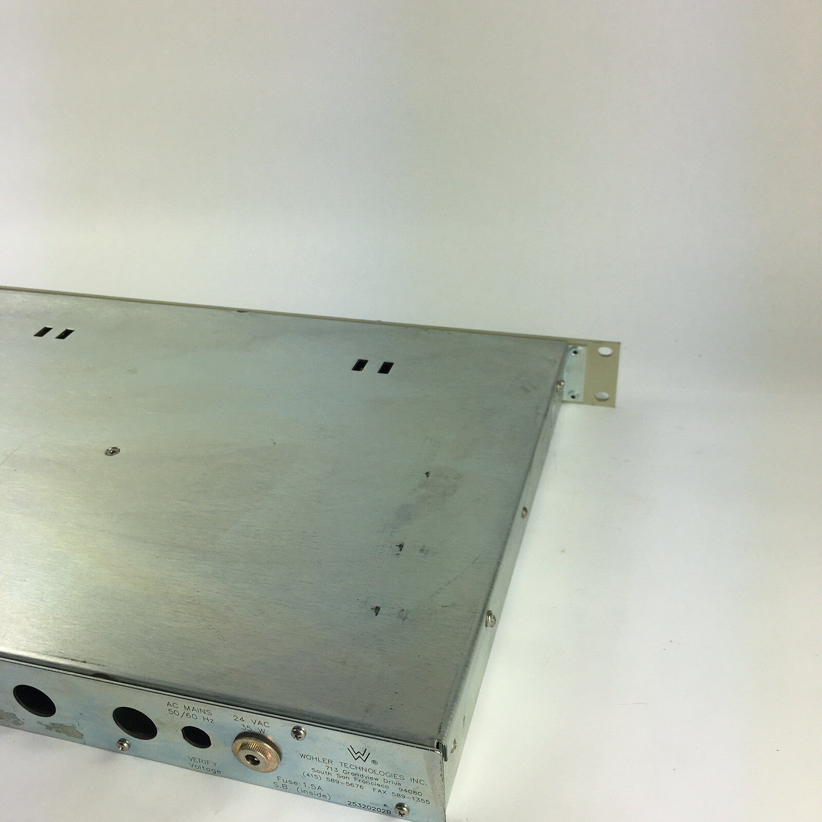 Wohler AMP-1A Stereo Analog Audio Confidence Monitor Amplifier Speaker Panel 1U