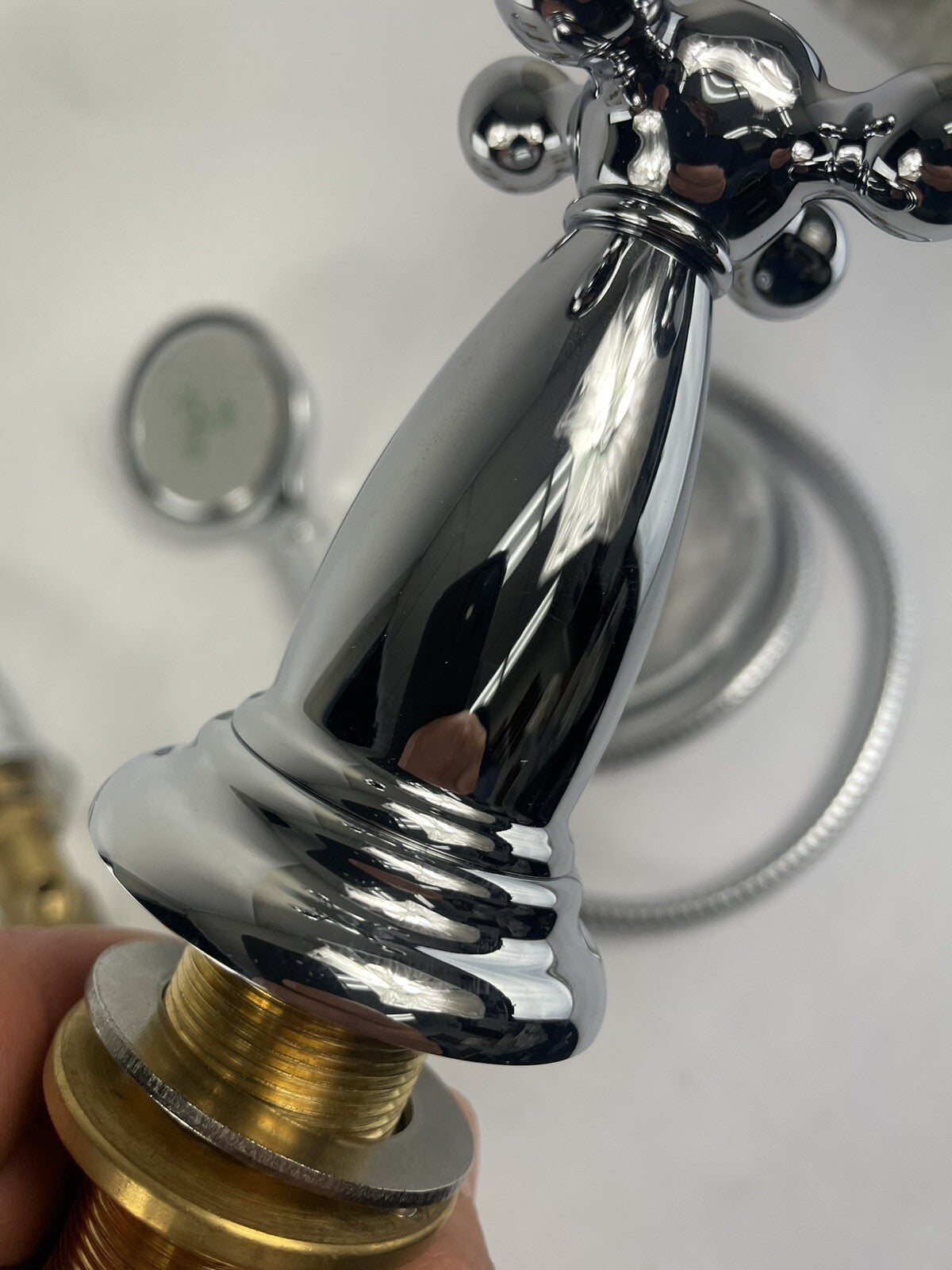 Hansgrohe 3 hole Faucet Tub Filler Swing C Double Cross Handler W/ Hand Shower