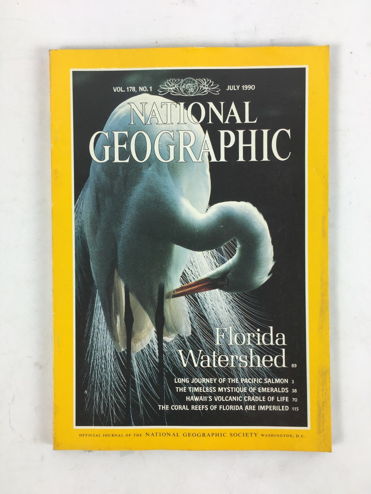 July 1990 National Geographic Magazine Florida Watershed Mystique of Emeralds