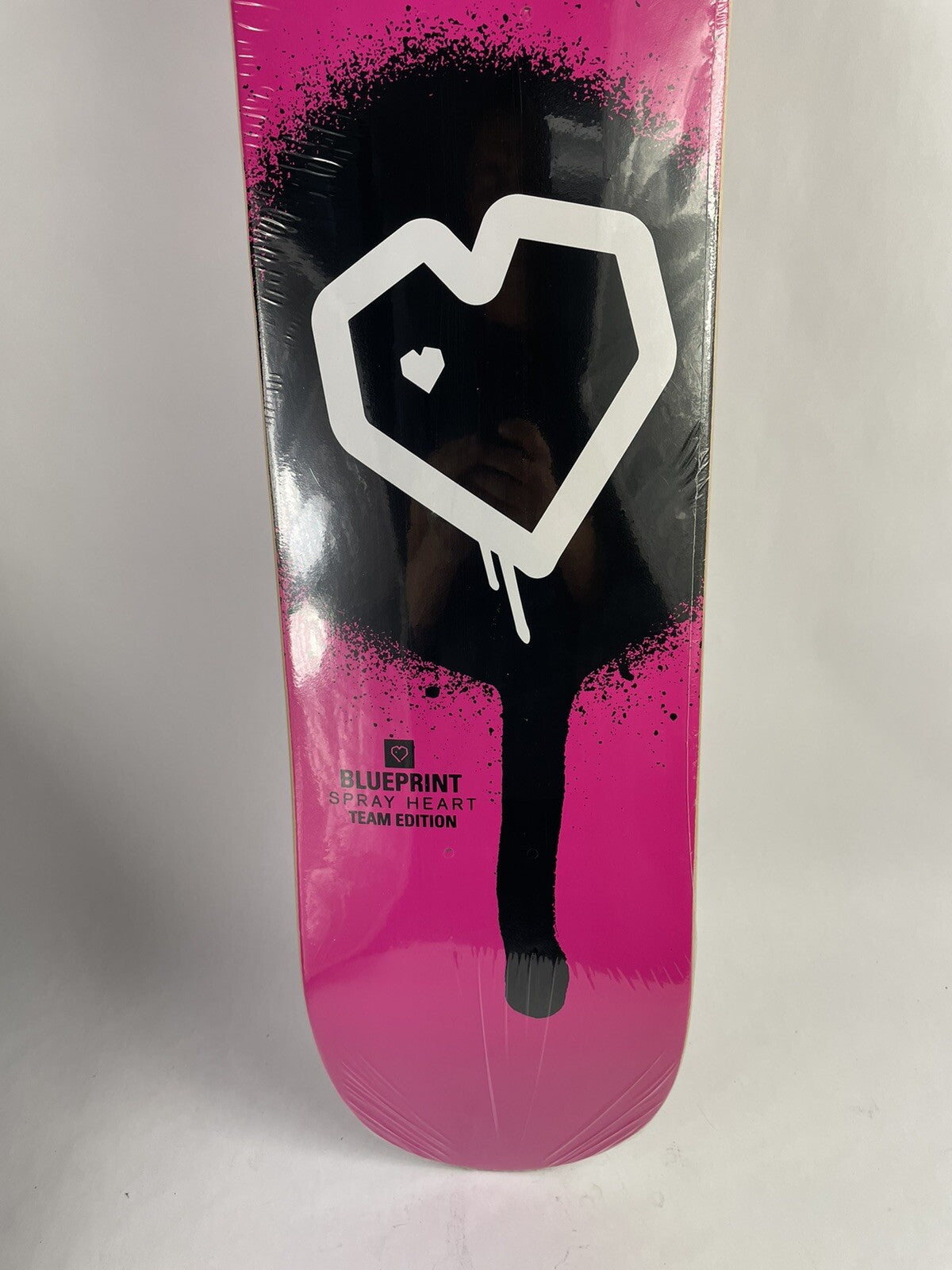 Blueprint Spray Heart Magenta 8-inch rare hard rock maple skateboard deck.