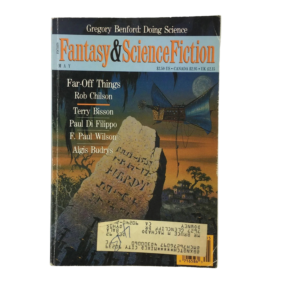 May Fantasy&Science Fiction Magazine Far-Off Things Rob Chilson Terry Bisson