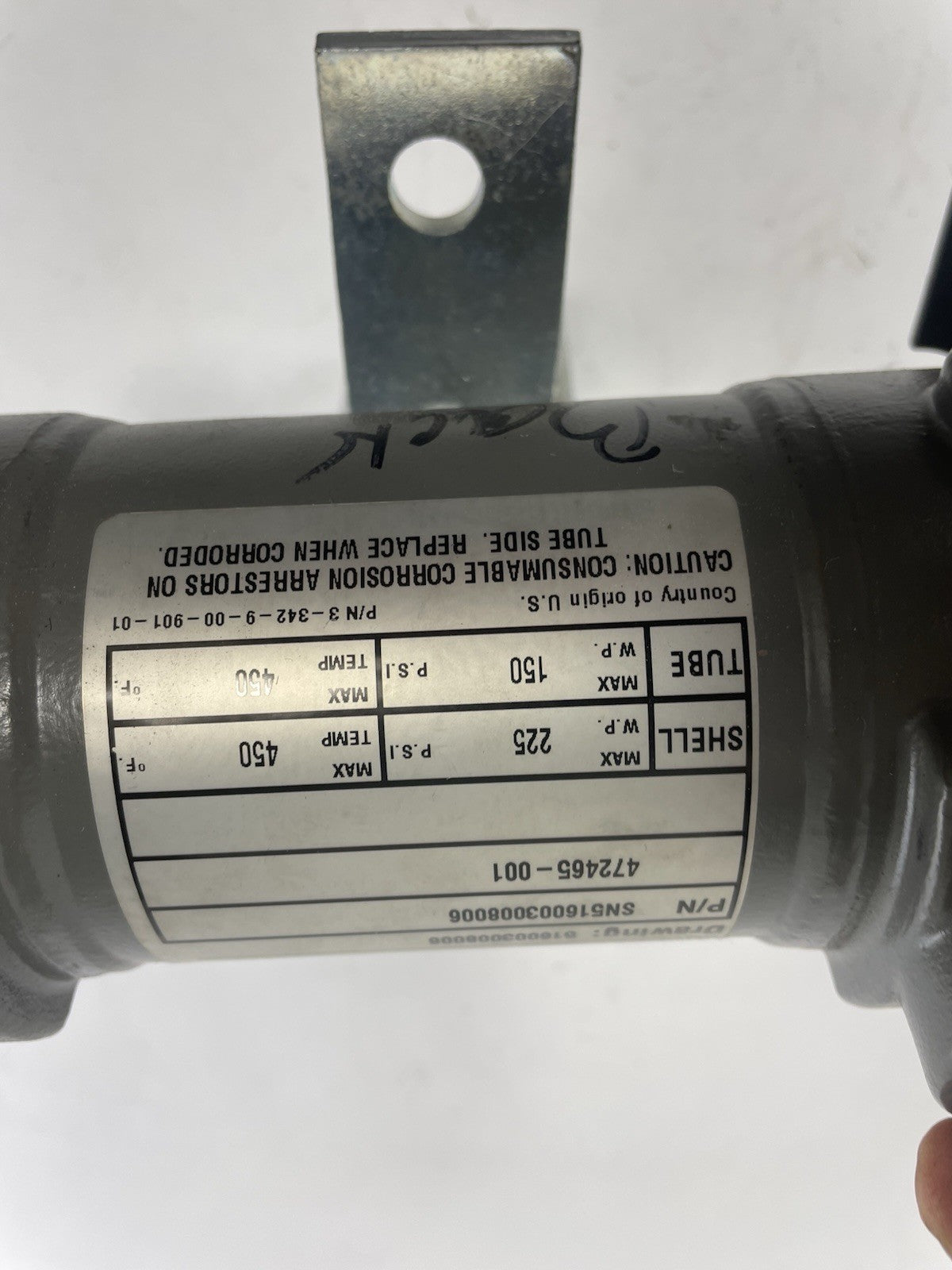 Standard Xchange SN516003008006 1 In NPT Shell 3/4 In NPT Tube Heat Exchanger