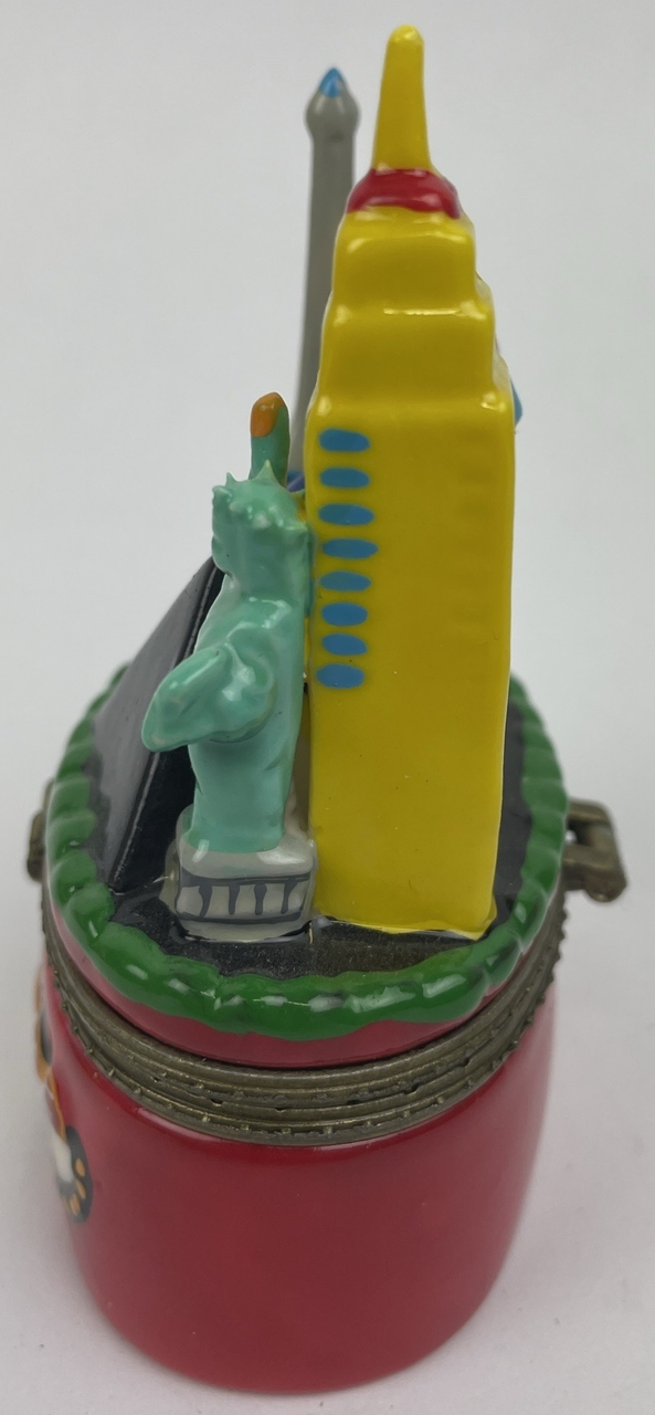 Las Vegas CITY jewelry Trinket BOX Liberty Empire State Hinged Statue Eiffel
