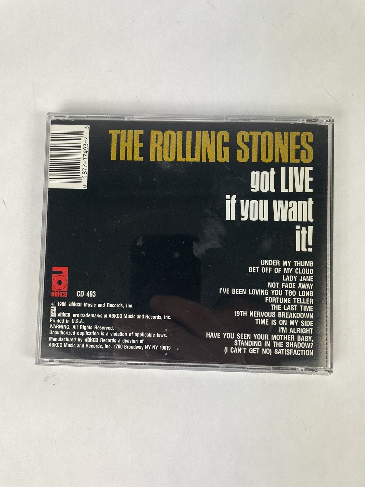 The Rolling Stones - Got Live if You Want it CD - 1986 ABKCO 74932. #4