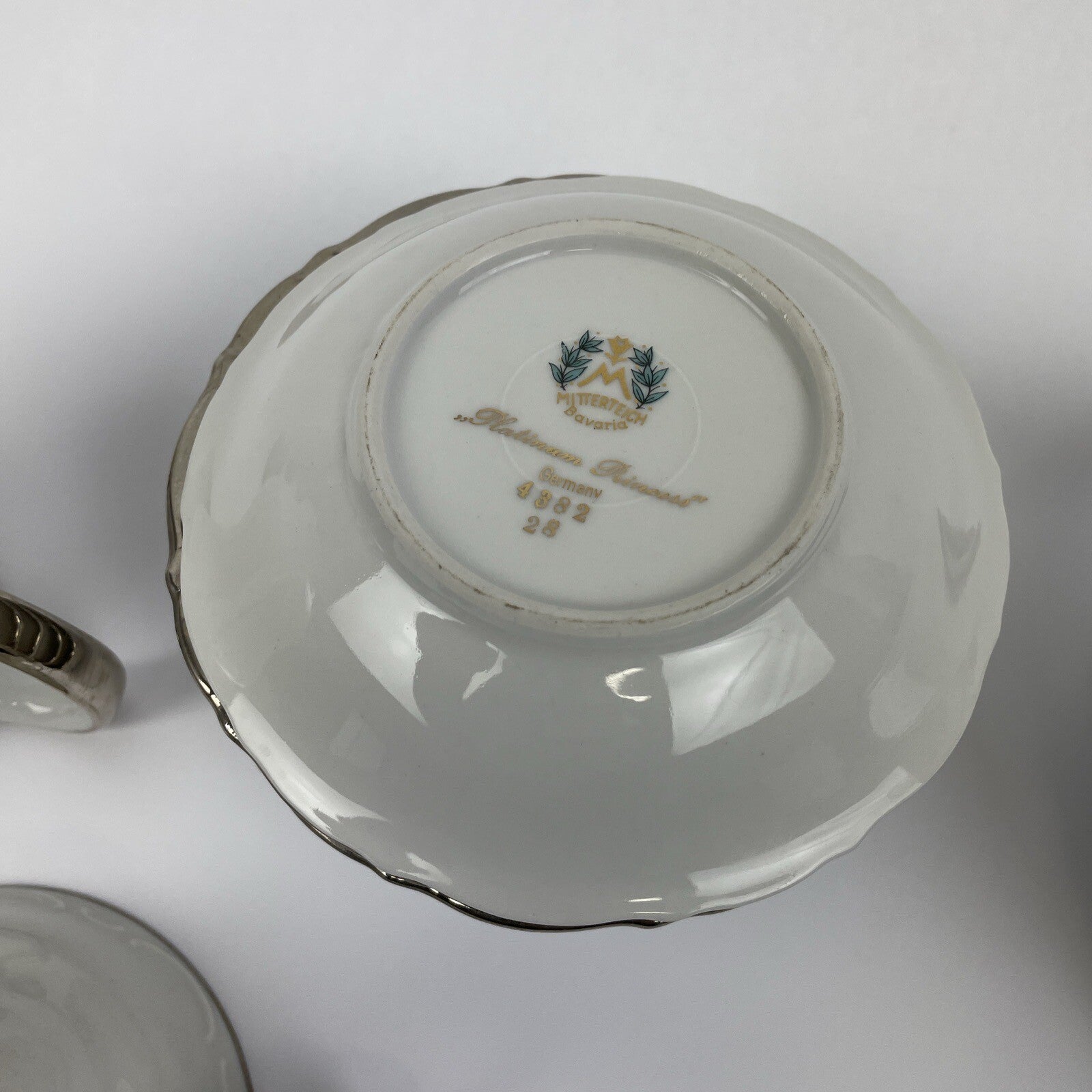 Lot 16 x Mitterteich Z & Co. Bavaria Silver Lark Bowls Plates Tea Cup Elegance