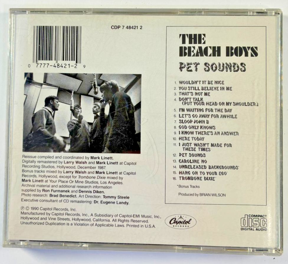 The Beach Boys - Pet Sounds -CD (Capitol 1990 Remaster, Brian Wilson)