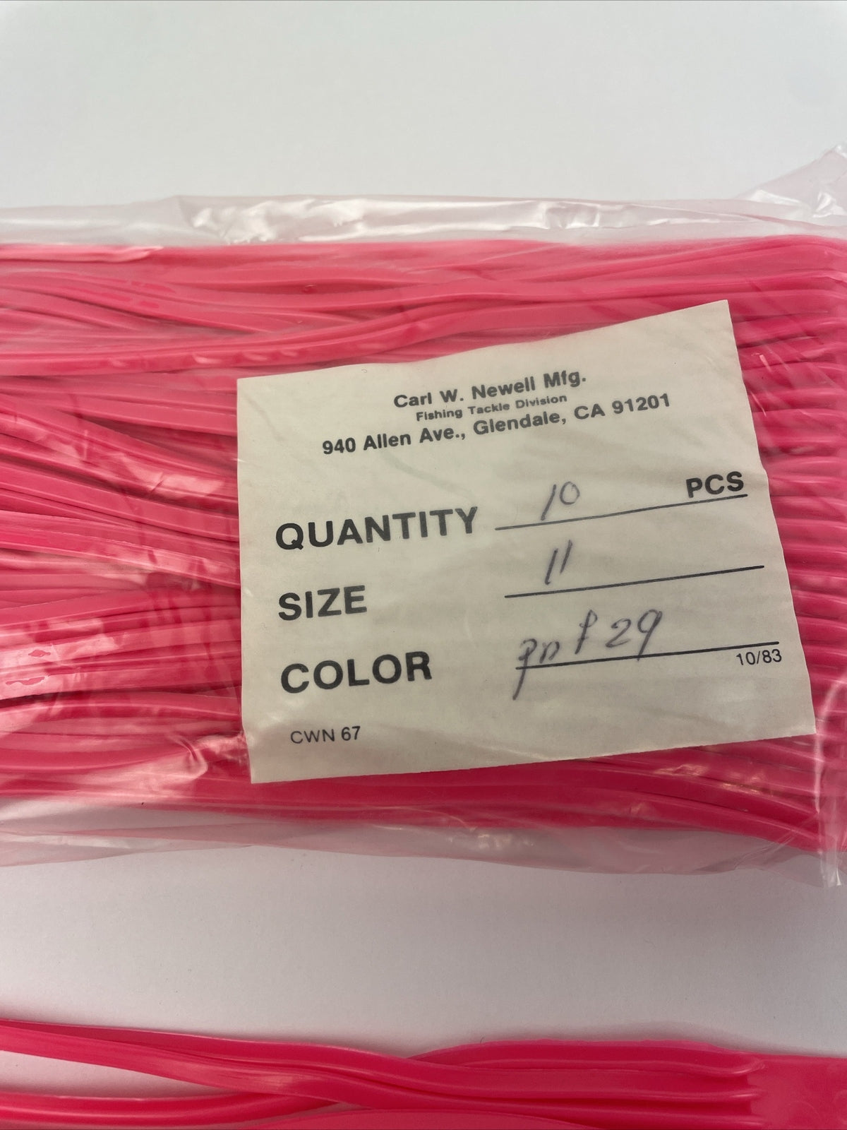 Newell MFG. Fishing Skirts 10 Pack Offshore Trolling Lure Tuna Marlin Wahoo PINK