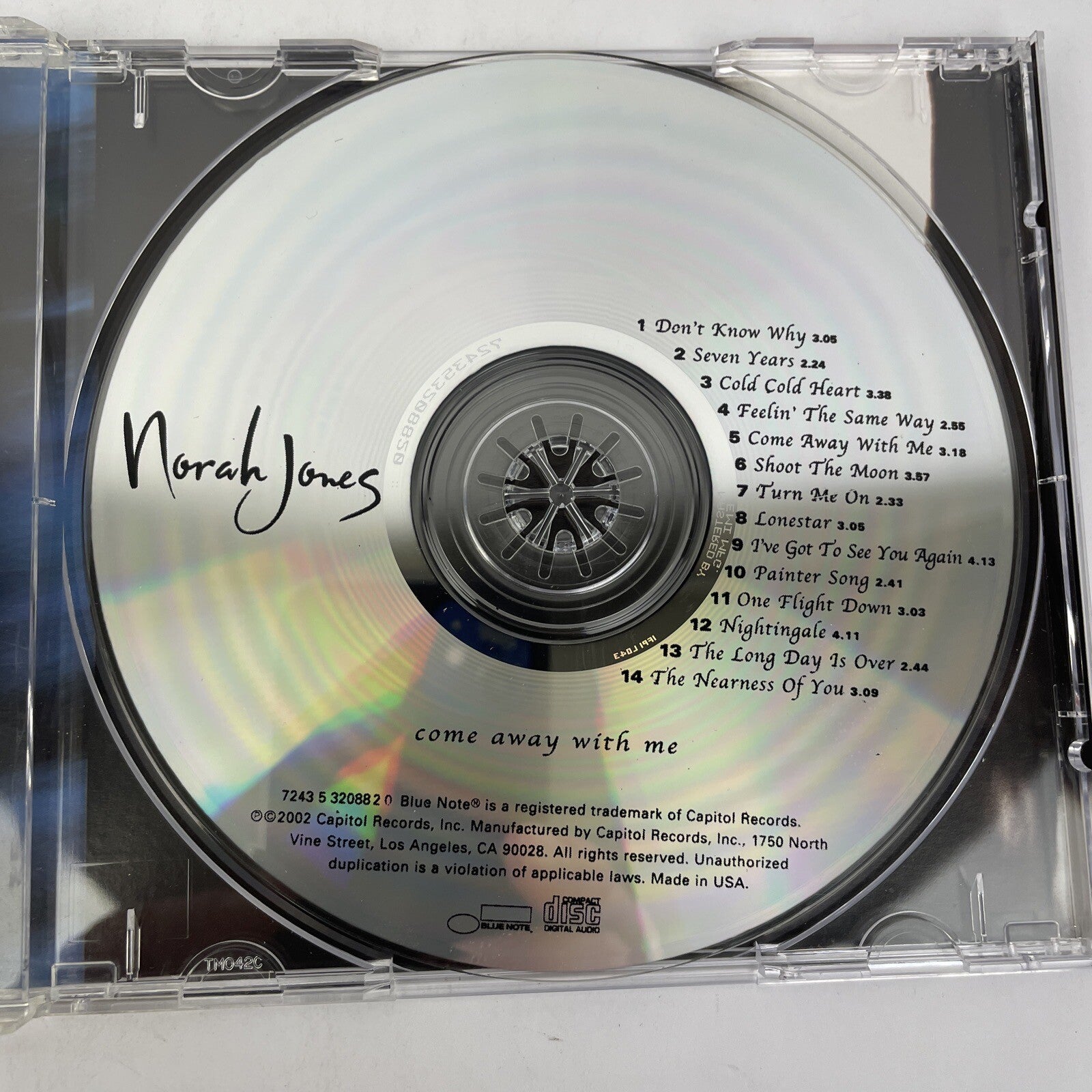 Norah Jones - Come Away With Me - Digital Audio CD 2003 Atlantic Records - JK