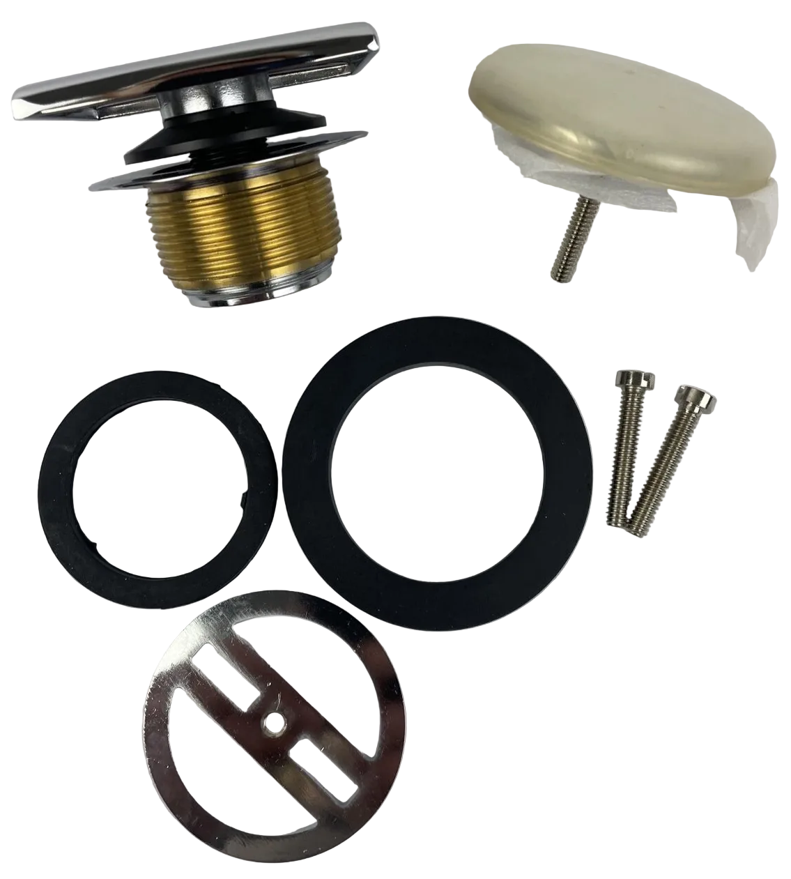 Mountain Plumbing universal bathtub drain trim kit replacement square round polished chrome retrofit