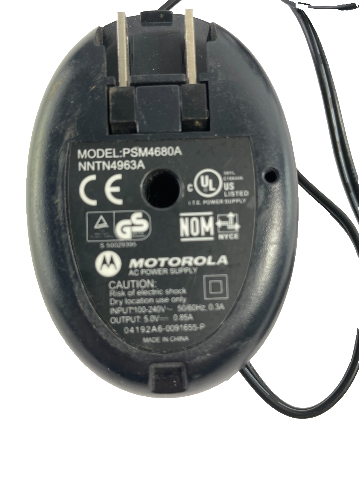 Geniune Motorola Model PSM4680A Output 5V 0.85A AC Power Supply Adapter #A85