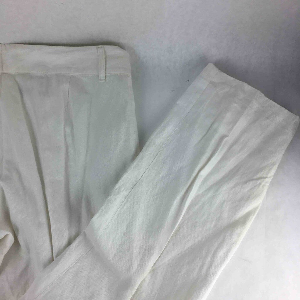 Just Cavalli Mens Dress Pants White Lined Flat Front Zipper Fly Welt Pockets 54