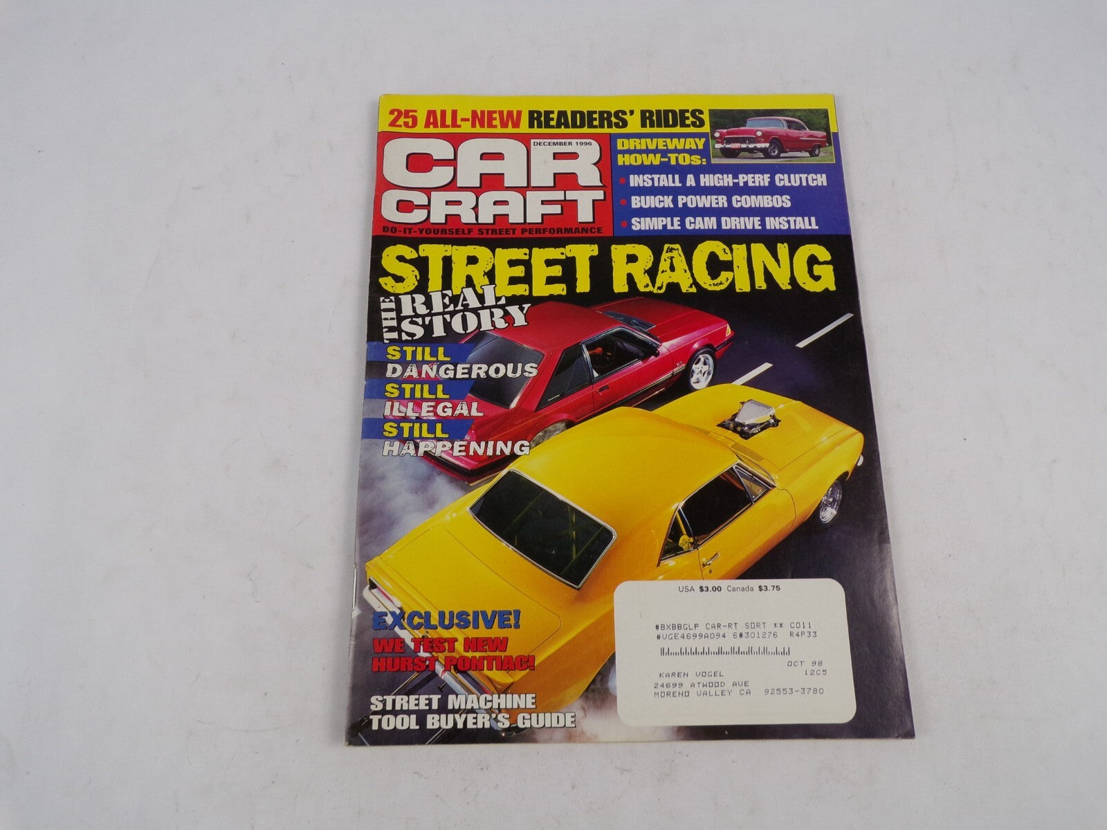 December 1996 Car Craft Street Racing Real Story Still Dangerous Still Illegal