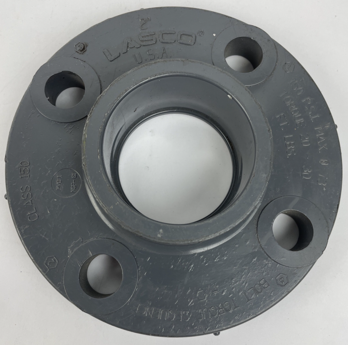 LASCO 2" Schedule Bx Bolt Torque Sequence 80 CPVC Socket Flange 9851-020 GRAY