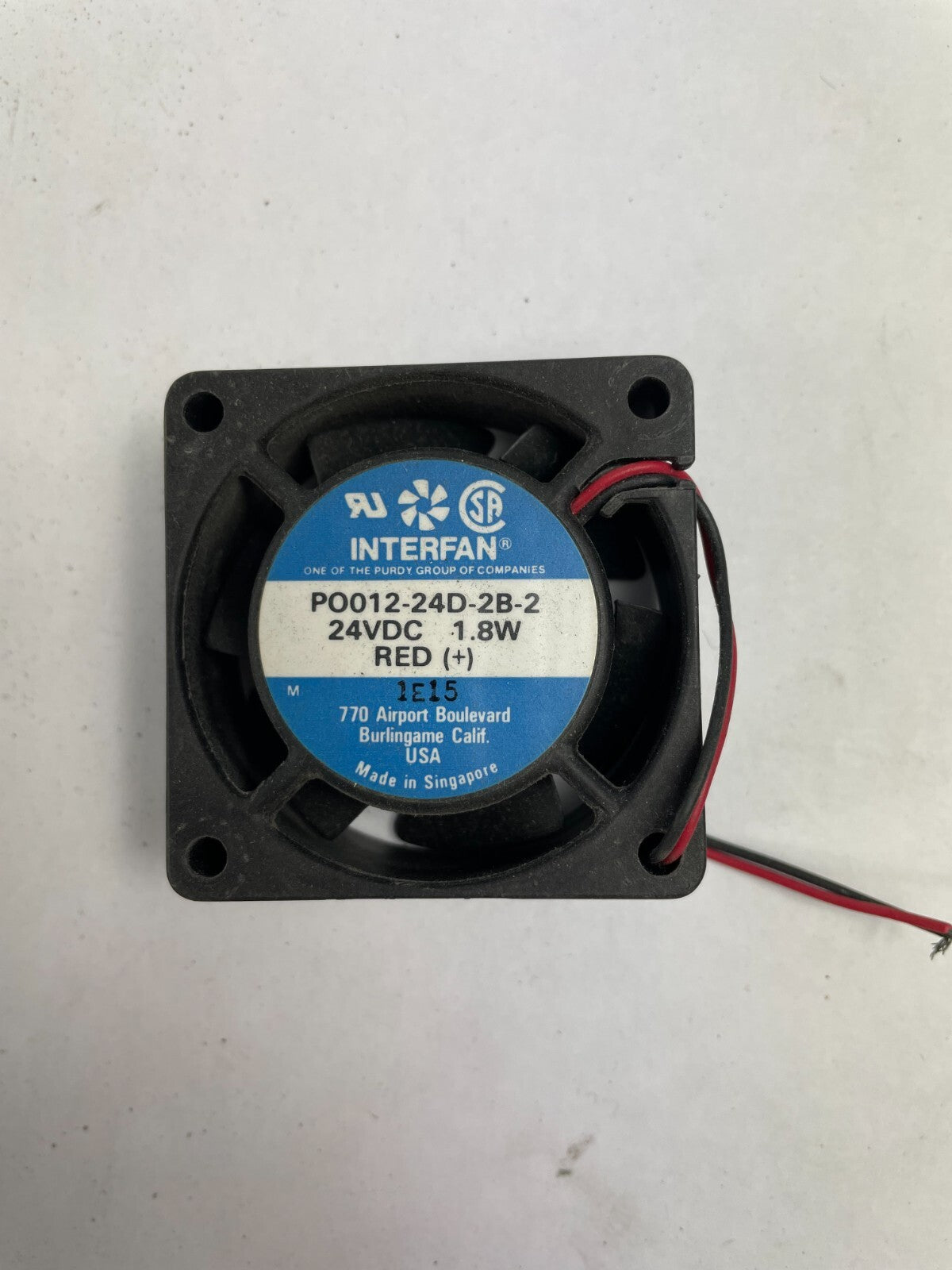 Interfan PO012-24D-2B-2 DC 12/24V 2 - Wire CPU Cooling Fan