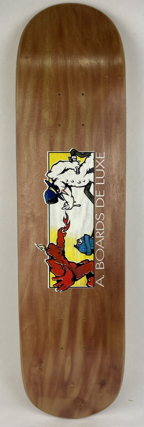 Vintage A. Boards Snowboards France Skateboard Deck Original Flame Boy Wet Willy
