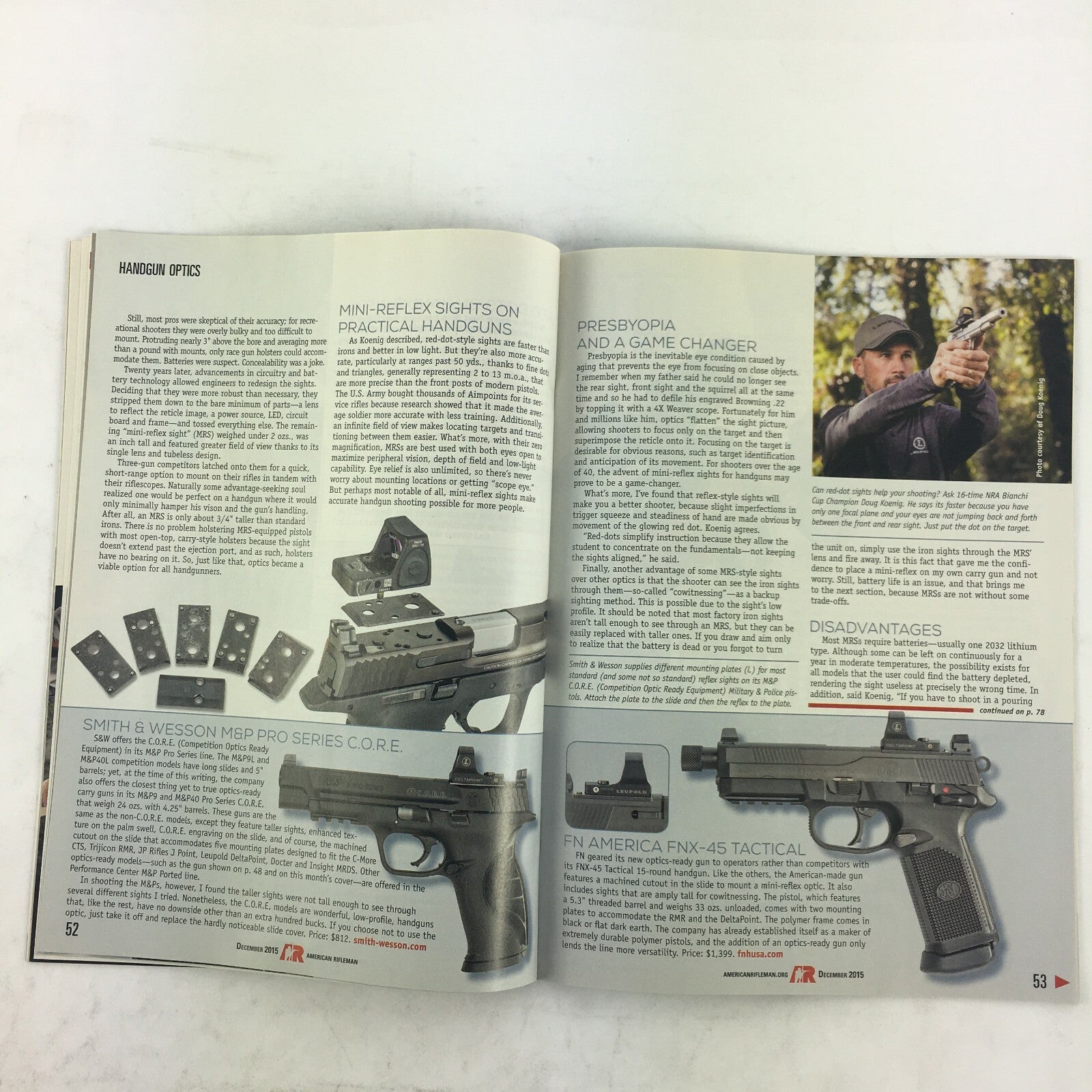 December 2015 American Rifleman Magazine Freedom's on Fire Break in Case of Em..