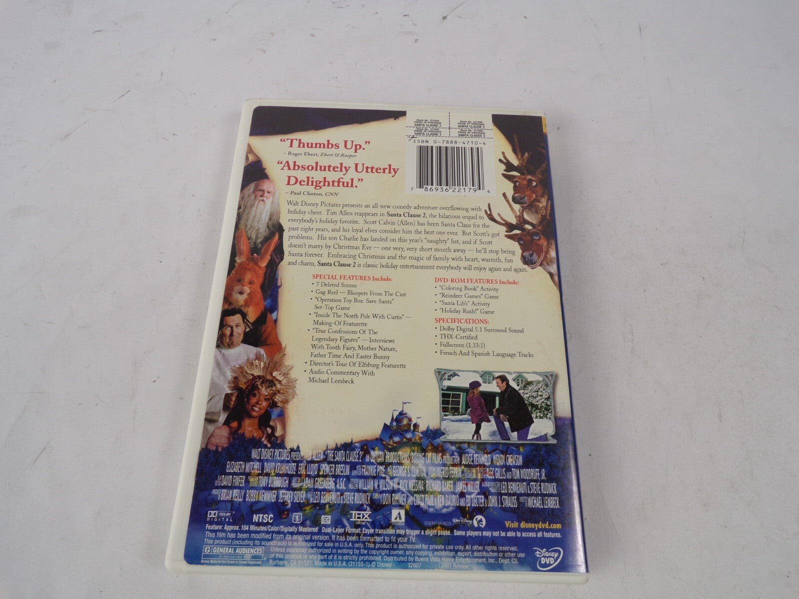 Santa Clause 2 Tim Allen Brain Relly Bobby Newmyer Jeffrey Silver DVD Movies