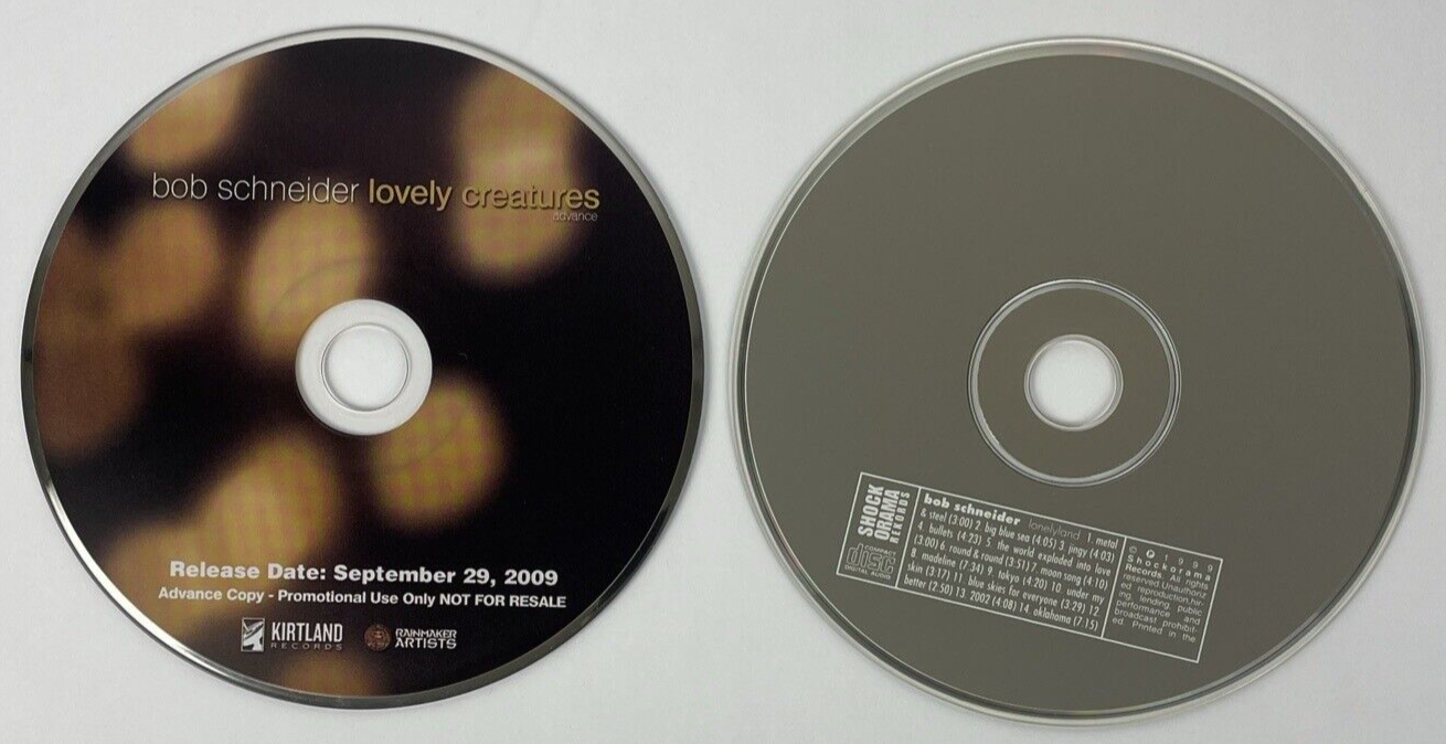 2 x Bob Schneider Digital Audio CDs - Lonely Creatures, 2009 - Lonelyland, 1999