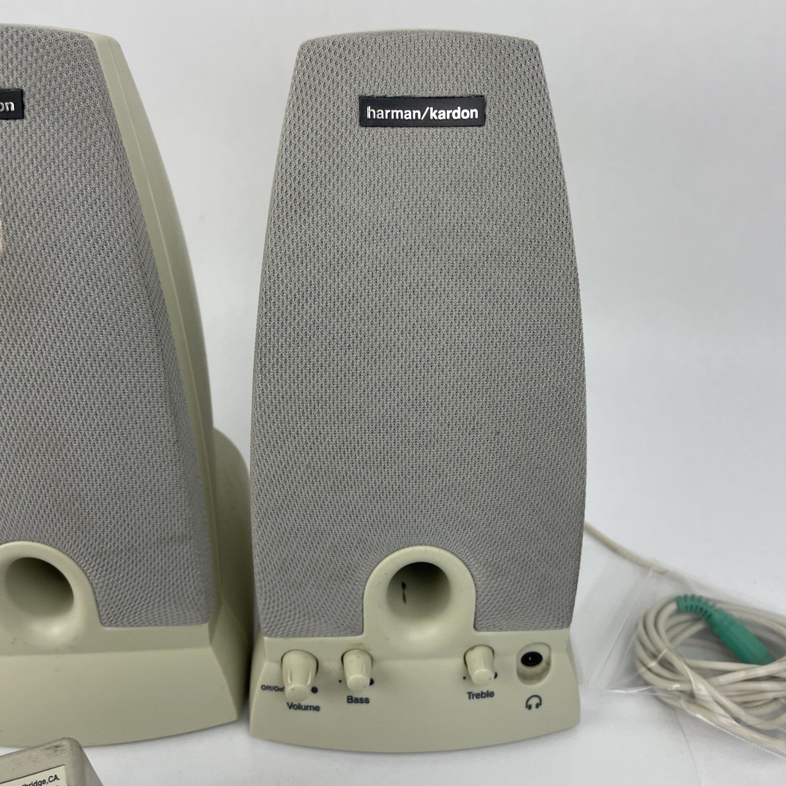 Harman Kardon Speakers HK195 Multimedia Speaker System w/Power Cord Works Great