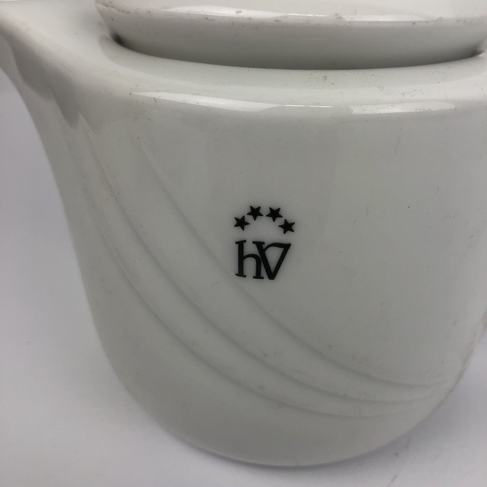Vintage Schonwald Made in Germany #9388 Small Porcelain Teapot 4.5” * HV Logo