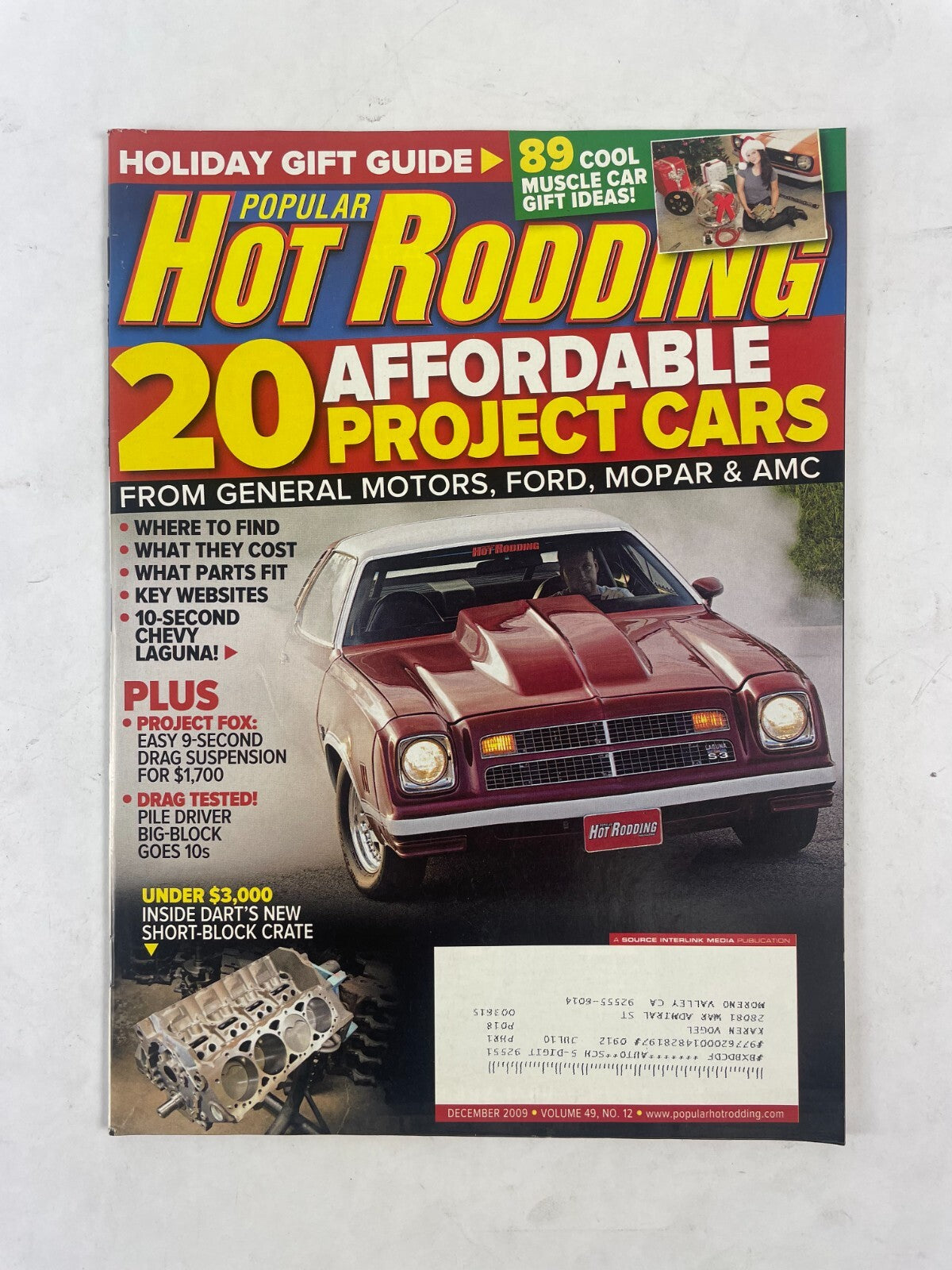 December 2009 Hot Rodding Magazine 20 Afterdable Project Cars From General,Ford