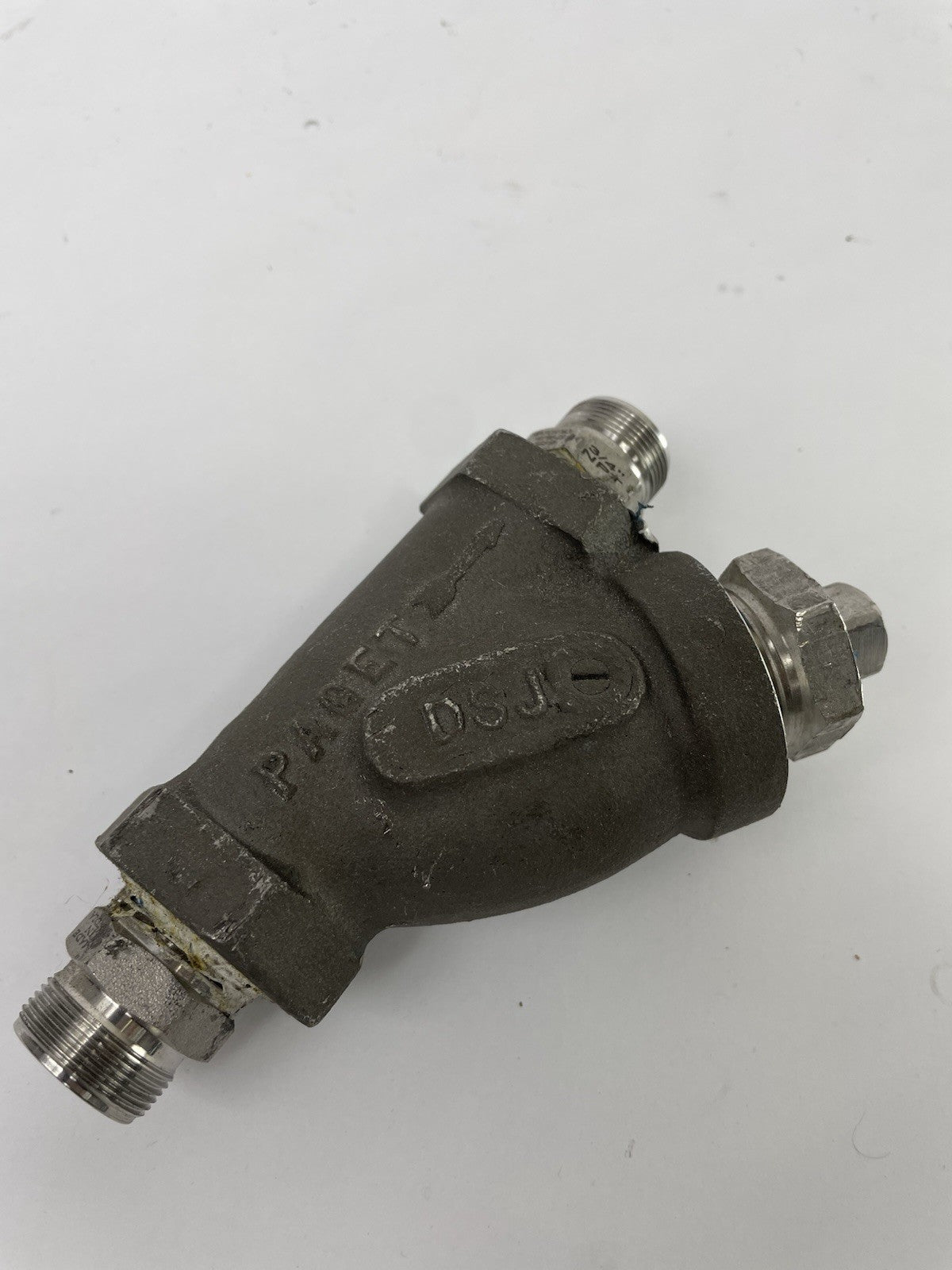 PAGET Y Strainer Stainless Steel CF8M 1" NPT Class 600 1400-WOG 3/4" Blow-Out