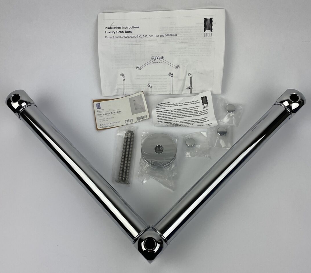 Jalco G70-12H-12W-PCH polished chrome 90 degree grab bar