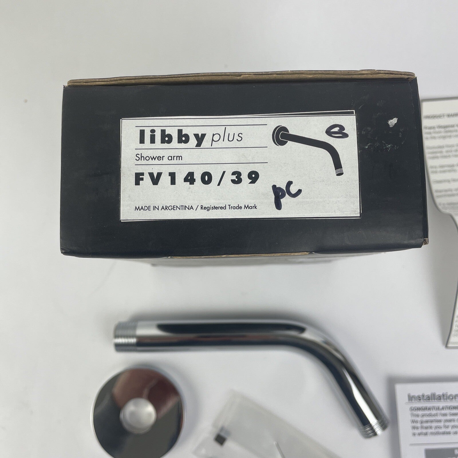 Franz Viegener libby plus Polished Chrome 6" Universal Shower Arm FV140/39 - NEW