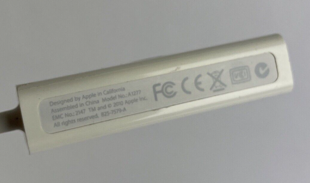 OEM Genuine Apple - Model A1277 USB Ethernet Adapter for Apple Macbooks - LOOK
