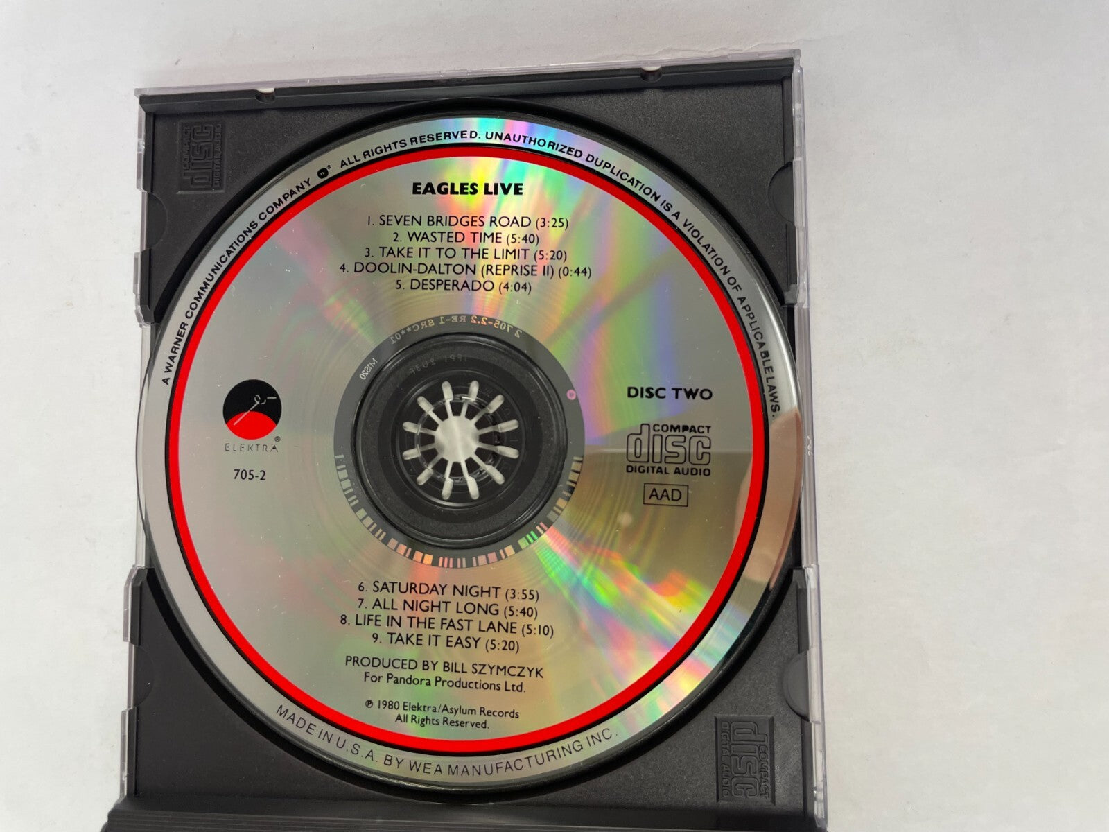 Eagles Live Hotel California Heartache Tonight I Can't Tell You Why The LonCD#73