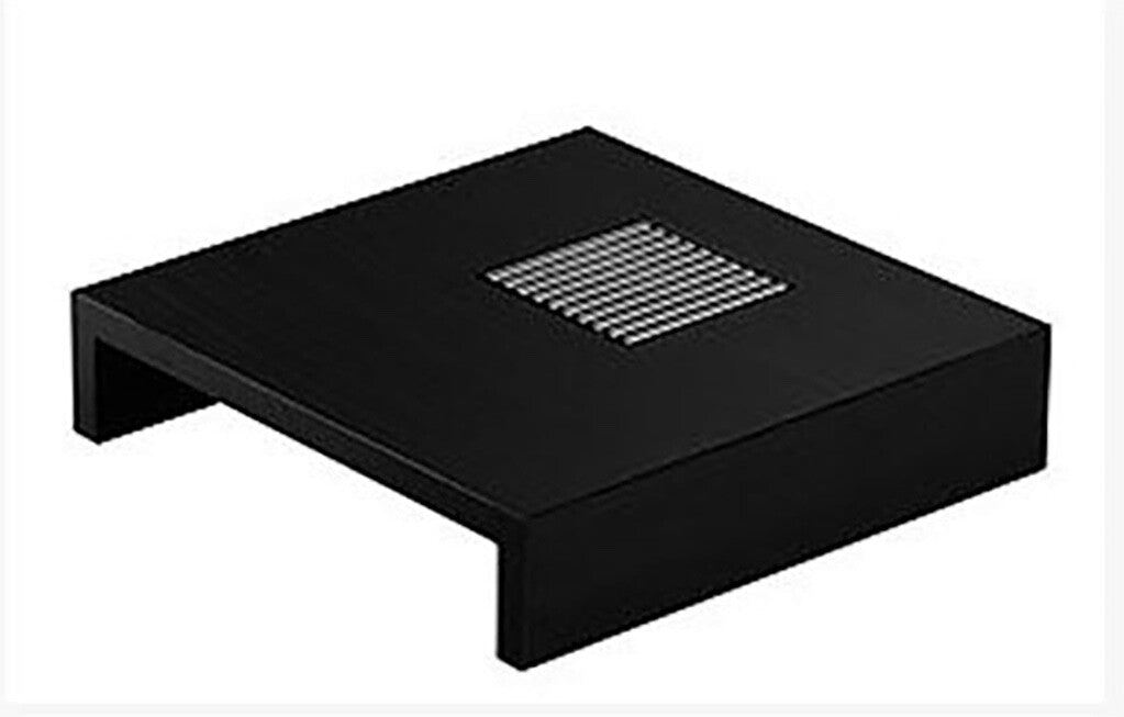 Dornbracht 84710000-13 rectangular drinking plate in black finish for luxury faucet systems