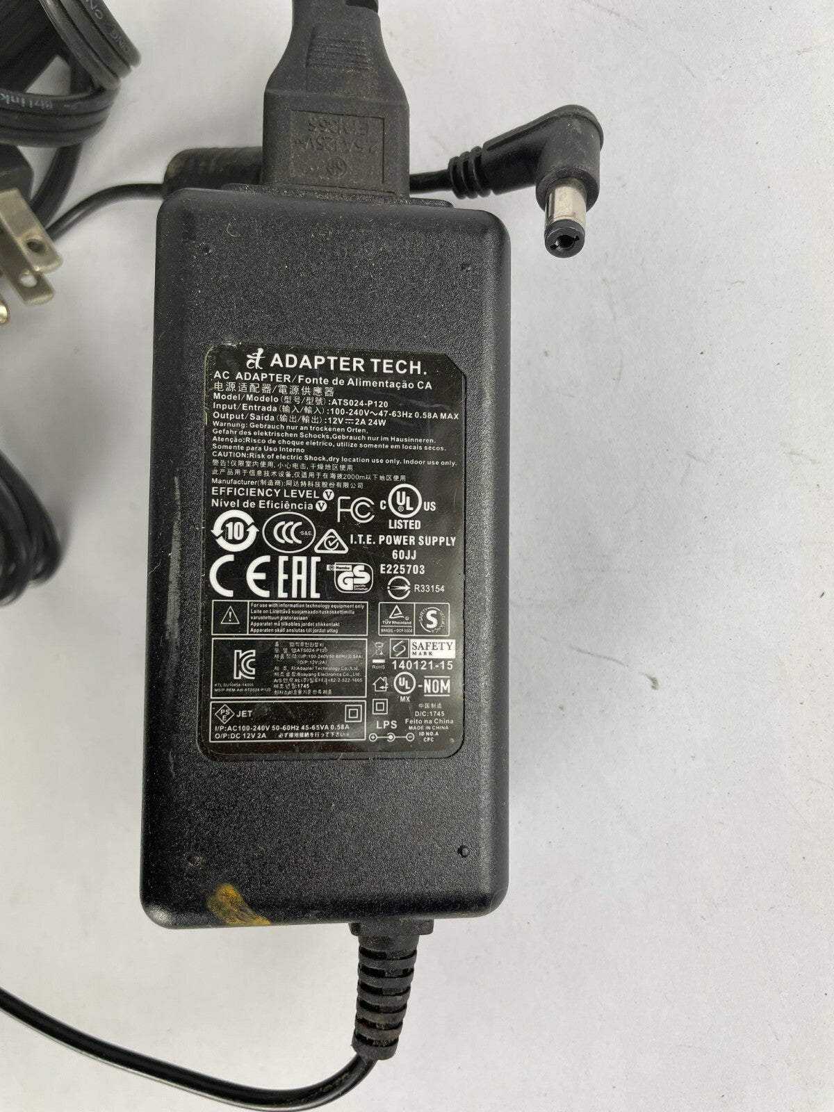 Genuine Adapter Tech Ac Adapter Output 12 V 2 A Power Supply Adapter A97