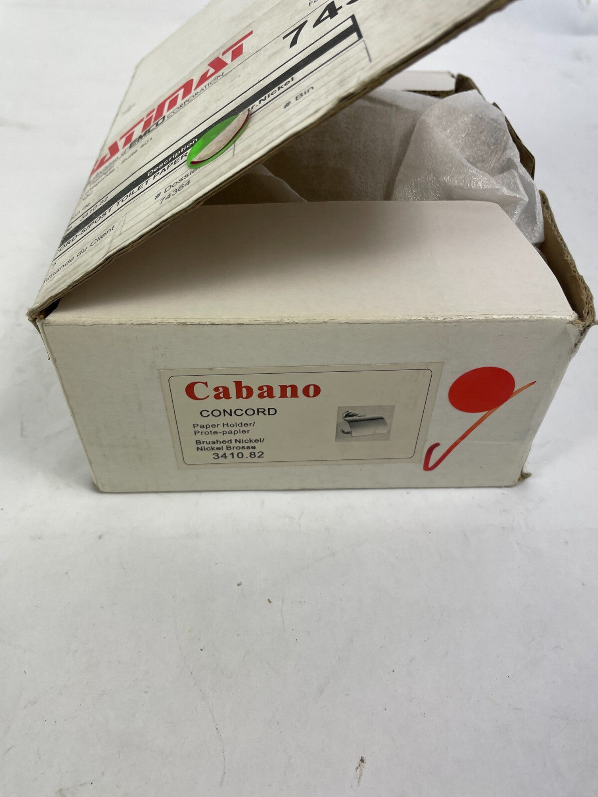 Cabano Concord 3410.82 brushed nickel bathroom paper holder wall accessory
