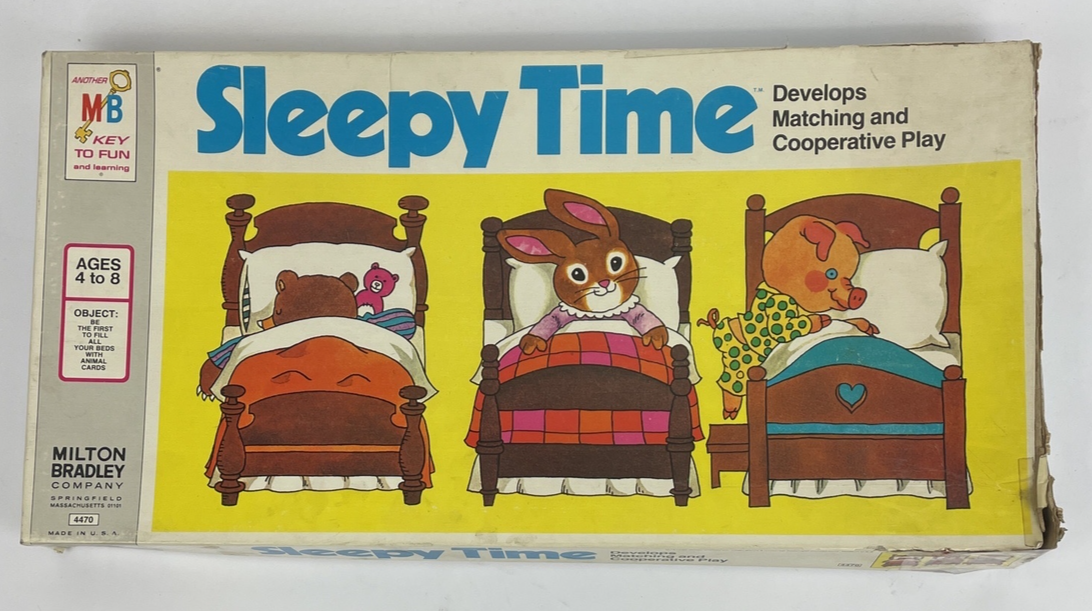 Vintage 1974 Milton Bradley " SLEEPY TIME " Board Game In Box Matching RARE