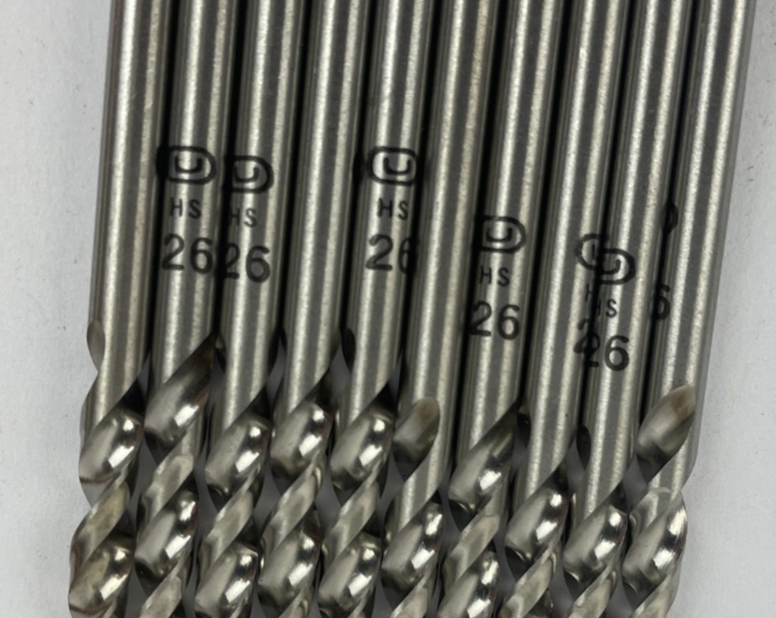 Lot of 10 x UNION #26 Jobber Length 3.71mm Cobalt Drill Bit 238- USA MADE - NEW