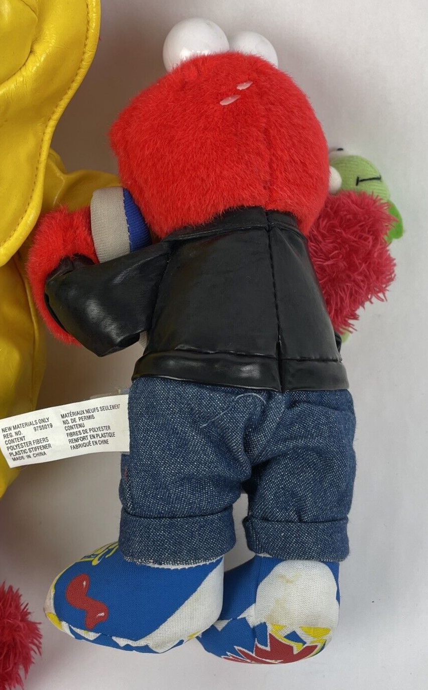Lot of 3 1999 03 07 Sesame Street Elmo Plush 15" Stuffed Animal Toy LOOK Fish