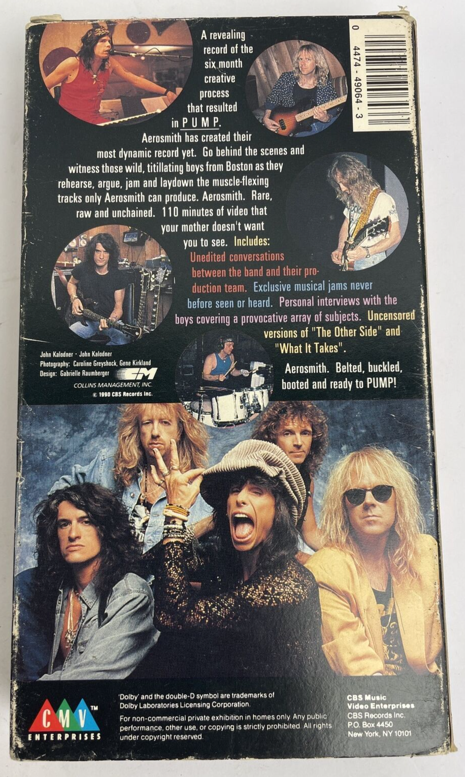Aerosmith : The Making Of Pump Documentry VHS 1990, Columbia Music Video - LOOK