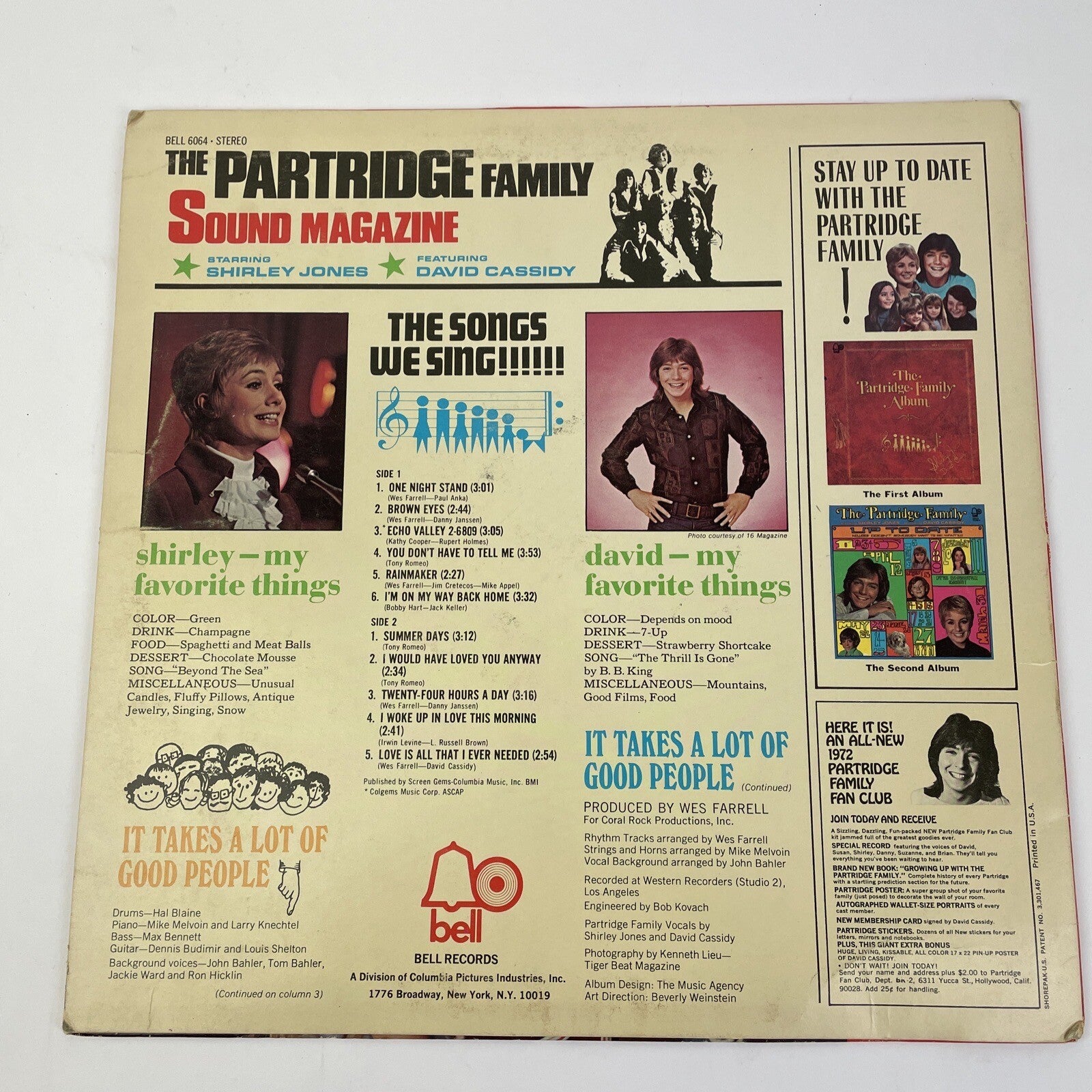 The Partridge Family Sound Magazine Vinyl Album - I Woke Up In Love This Morning