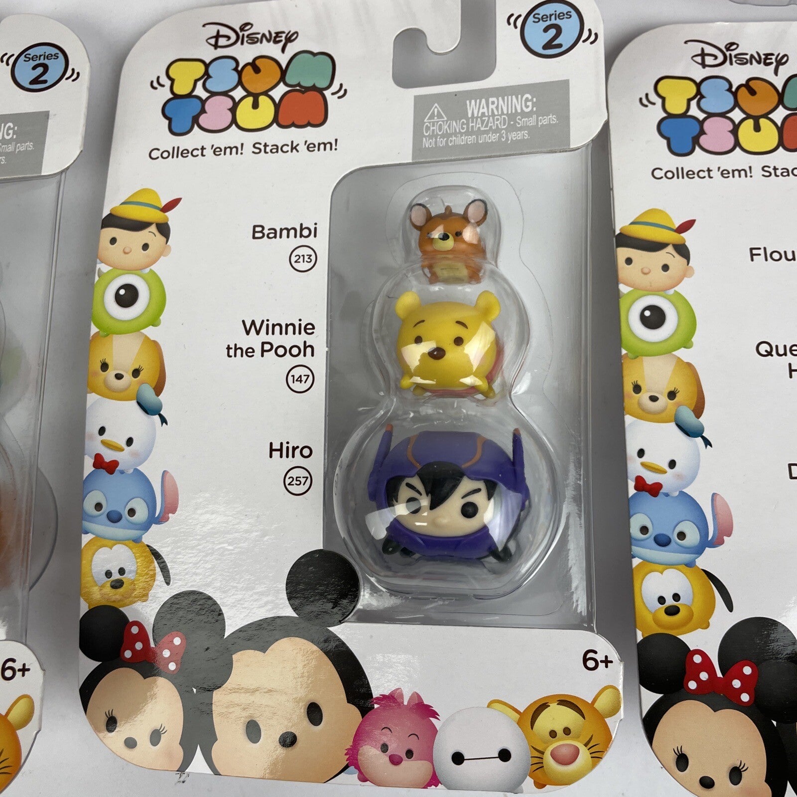 Disney Tsum Tsum Series 2 Three Stack Pack Vinyl Mini Toys Lot of 9 New Sealed